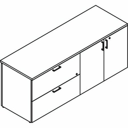 GROUPE LACASSE File/Bookcase Credenza, 72inWx20inDx29inH, Sahara LAS31NELF2072BR